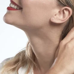 Histoire d'Or Boucles D'oreilles Puces Achilee Or Jaune Oxyde