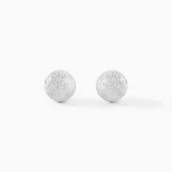 Histoire d'Or Boucles D'oreilles Puces Ayana Argent Blanc