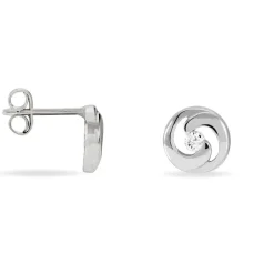 Boucles D'oreilles Puces Anne-andree Argent Blanc Oxyde De Zirconium-Histoire d'Or Hot