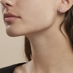 Boucles D'oreilles Puces Anne-andree Argent Blanc Oxyde De Zirconium-Histoire d'Or Hot