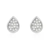 Histoire d'Or Boucles D'oreilles Puces Argent Blanc Tricoria Oxydes De Zirconium