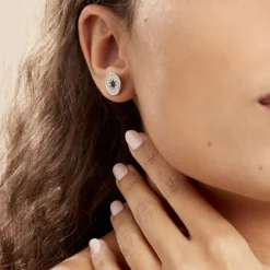 Histoire d'Or Boucles D'oreilles Puces Argent Blanc Winston Oxydes De Zirconium