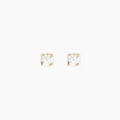 Boucles D'Oreilles Puces Aphrodite Or Jaune Diamant-Histoire d'Or