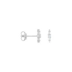 Histoire d'Or Boucles D'oreilles Puces Adriaan Argent Blanc Oxyde De Zirconium