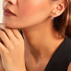 Histoire d'Or Boucles D'oreilles Puces Atieno Argent Rose Oxyde De Zirconium