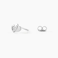 Boucles D'oreilles Puces Argent Blanc Dounyo Oxydes De Zirconium-Histoire d'Or Best