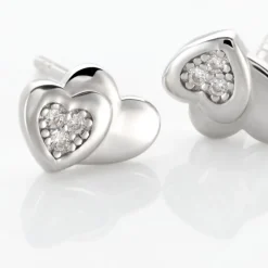 Boucles D'oreilles Puces Argent Blanc Dounyo Oxydes De Zirconium-Histoire d'Or Best