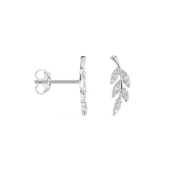 Histoire d'Or Boucles D'oreilles Puces Alma Argent Blanc Oxyde De Zirconium