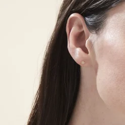 Histoire d'Or Boucles D'oreilles Puces Aubepine Or Jaune Oxyde