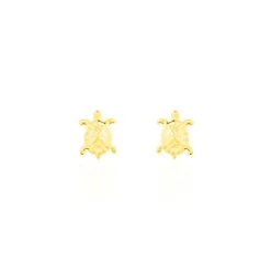 Histoire d'Or Boucles D'oreilles Puces Almahae Tortue Or Jaune