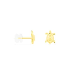 Histoire d'Or Boucles D'oreilles Puces Almahae Tortue Or Jaune