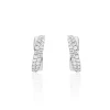 Boucles D'oreilles Puces Aglae Or Blanc Oxyde De Zirconium-Histoire d'Or
