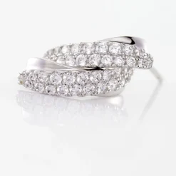 Boucles D'oreilles Puces Aglae Or Blanc Oxyde De Zirconium-Histoire d'Or