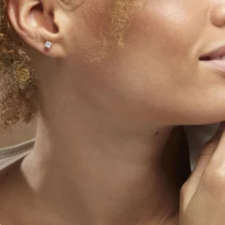 Histoire d'Or Boucles D'oreilles Puces Alys Argent Blanc Oxyde De Zirconium