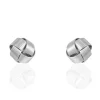 Boucles D'oreilles Puces Albanne Argent Blanc-Histoire d'Or Online