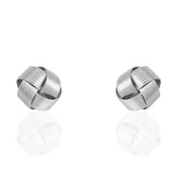 Boucles D'oreilles Puces Albanne Argent Blanc-Histoire d'Or Online