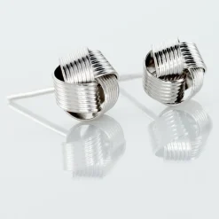 Boucles D'oreilles Puces Albanne Argent Blanc-Histoire d'Or Online