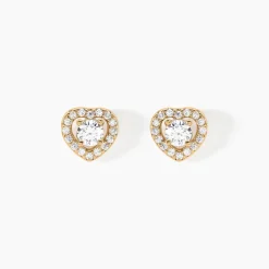 Histoire d'Or Boucles D'oreilles Puces Alais De Zirconium