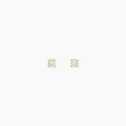 Histoire d'Or Boucles D'Oreilles Puces Aphrodite Or Jaune Diamant