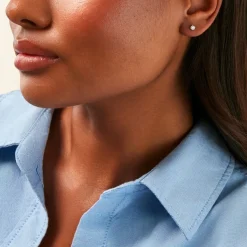 Boucles D'Oreilles Puces Aphrodite Or Blanc Diamant-Histoire d'Or Best