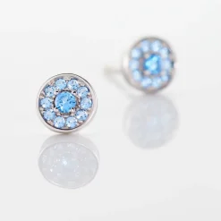 Histoire d'Or Boucles D'oreilles Puces Auxana Argent Blanc Oxyde De Zirconium