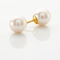 Boucles D'oreilles Puces Akoya Or Jaune Perle De Culture D'akoya-Histoire d'Or Clearance