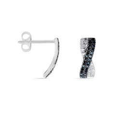Boucles D'oreilles Puces Alric Or Blanc Diamant-Histoire d'Or Discount