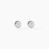 Boucles D'oreilles Puces Argent Blanc Laureano Oxydes De Zirconium-Histoire d'Or Outlet
