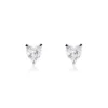 Boucles D'oreilles Puces Argent Blanc Schull Oxydes De Zirconium-Histoire d'Or Sale