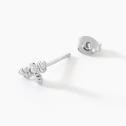 Histoire d'Or Boucles D'oreilles Puces Argent Blanc Bee Good Oxyde De Zirconium