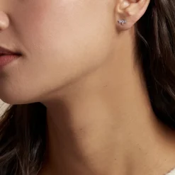 Histoire d'Or Boucles D'oreilles Puces Argent Blanc Bee Good Oxyde De Zirconium