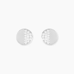 Boucles D'oreilles Puces Argent Blanc Viviano Oxydes De Zirconium-Histoire d'Or Hot