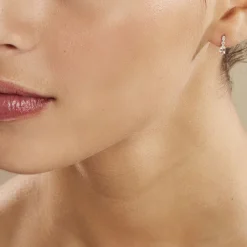 Histoire d'Or Boucles D'oreilles Puces Antonia Or Rose Morganite Et Diamant