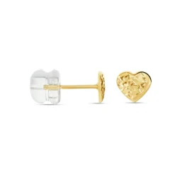 Boucles D'oreilles Puces Arisaema C艙ur Or Jaune-Histoire d'Or Best