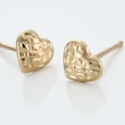 Boucles D'oreilles Puces Arisaema C艙ur Or Jaune-Histoire d'Or Best