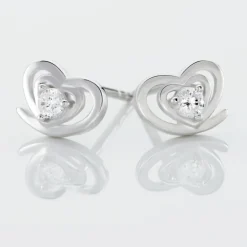 Histoire d'Or Boucles D'oreilles Puces Alou Argent Blanc Oxyde De Zirconium