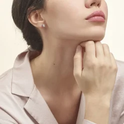 Histoire d'Or Boucles D'oreilles Puces Alou Argent Blanc Oxyde De Zirconium