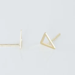 Boucles D'oreilles Puces Anne-berengere Triangle Or Jaune-Histoire d'Or Online