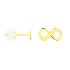 Histoire d'Or Boucles D'oreilles Puces Annie-francoise Infini Or Jaune