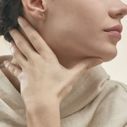 Histoire d'Or Boucles D'oreilles Puces Annie-francoise Infini Or Jaune