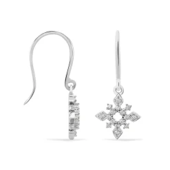 Histoire d'Or Boucles D'oreilles Puces Anea Or Blanc Diamant