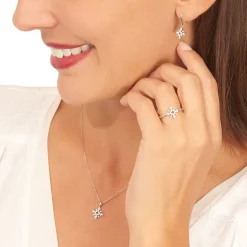 Histoire d'Or Boucles D'oreilles Puces Anea Or Blanc Diamant