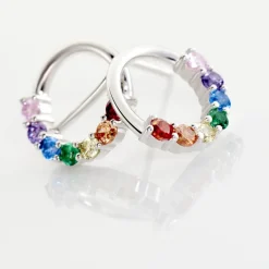 Boucles D'oreilles Puces Argent Blanc Giustino Oxydes De Zirconium-Histoire d'Or Online