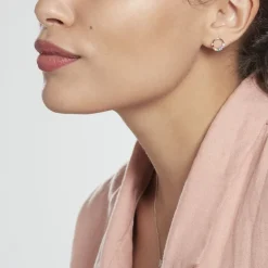 Boucles D'oreilles Puces Argent Blanc Giustino Oxydes De Zirconium-Histoire d'Or Online