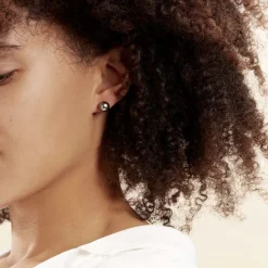 Histoire d'Or Boucles D'oreilles Puces Alper Or Jaune Perle De Culture De Tahiti