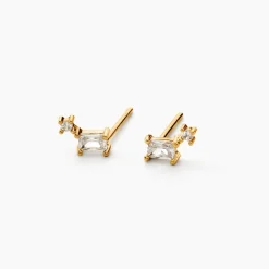Histoire d'Or Boucles D'oreilles Puces Ashtad Or Jaune Oxyde De Zirconium
