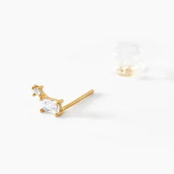 Histoire d'Or Boucles D'oreilles Puces Ashtad Or Jaune Oxyde De Zirconium