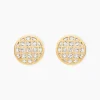 Histoire d'Or Boucles D'Oreilles Puces Adonijah Or Bicolore