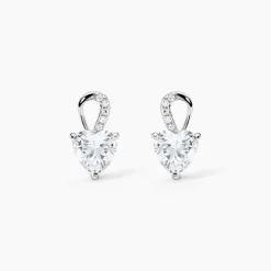 Histoire d'Or Boucles D'oreilles Puces Atieno Argent Blanc Oxyde De Zirconium