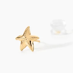 Boucles D'oreilles Puces Alphonsine Etoile De Mer Or Jaune-Histoire d'Or Best